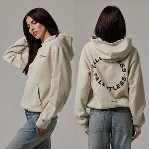 Talentless Heavyweight Circle Logo Hoodie Cream